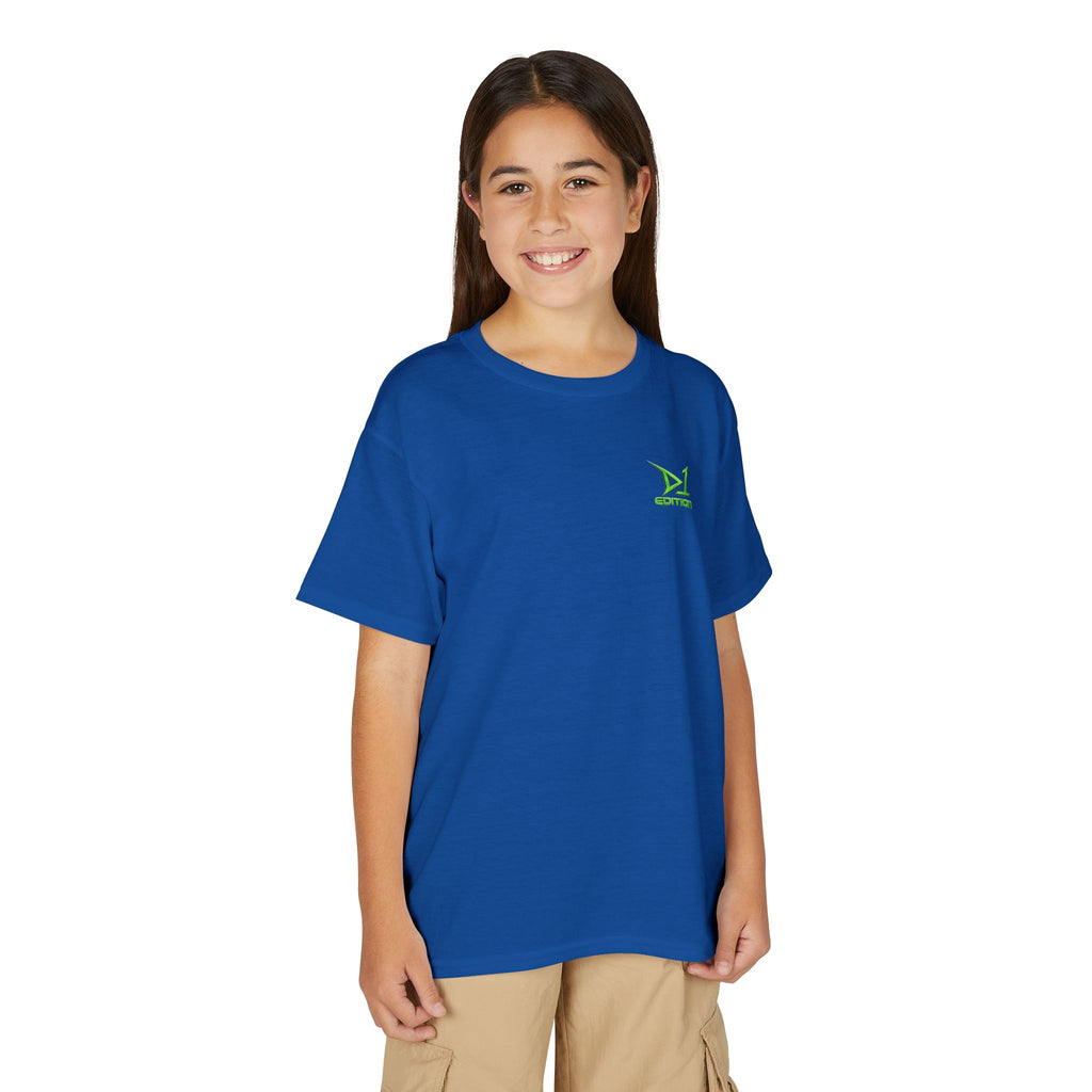 Youth T-Shirt — Green ‘D1 Edition’ Logo Chest Tee