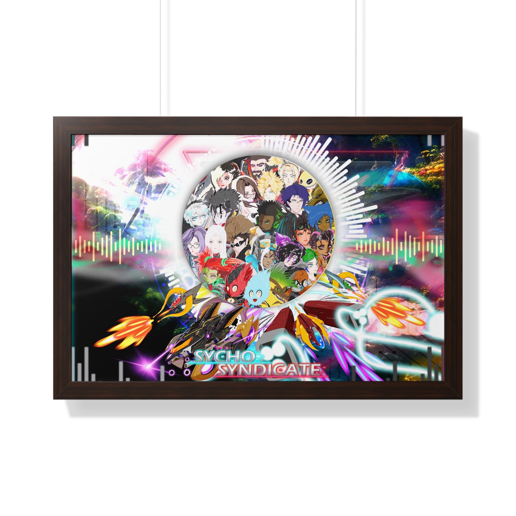 Framed Poster - Psychedelic Collage "Sycho Syndicate"