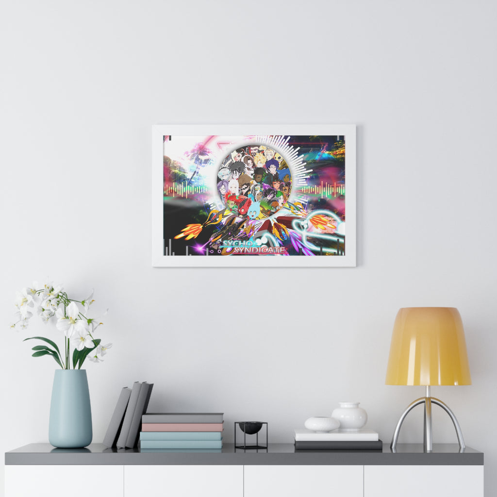 Framed Poster - Psychedelic Collage "Sycho Syndicate"