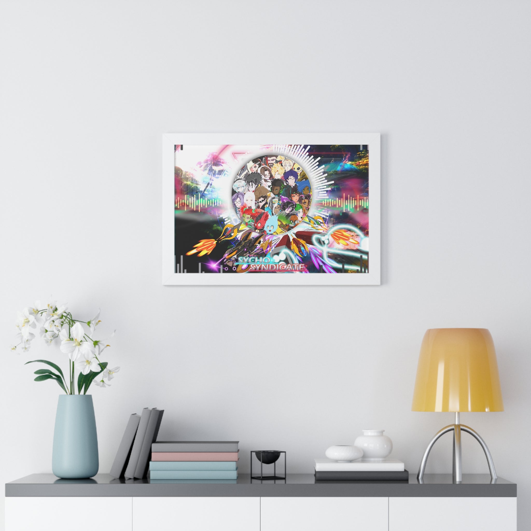 Framed Poster - Psychedelic Collage "Sycho Syndicate"