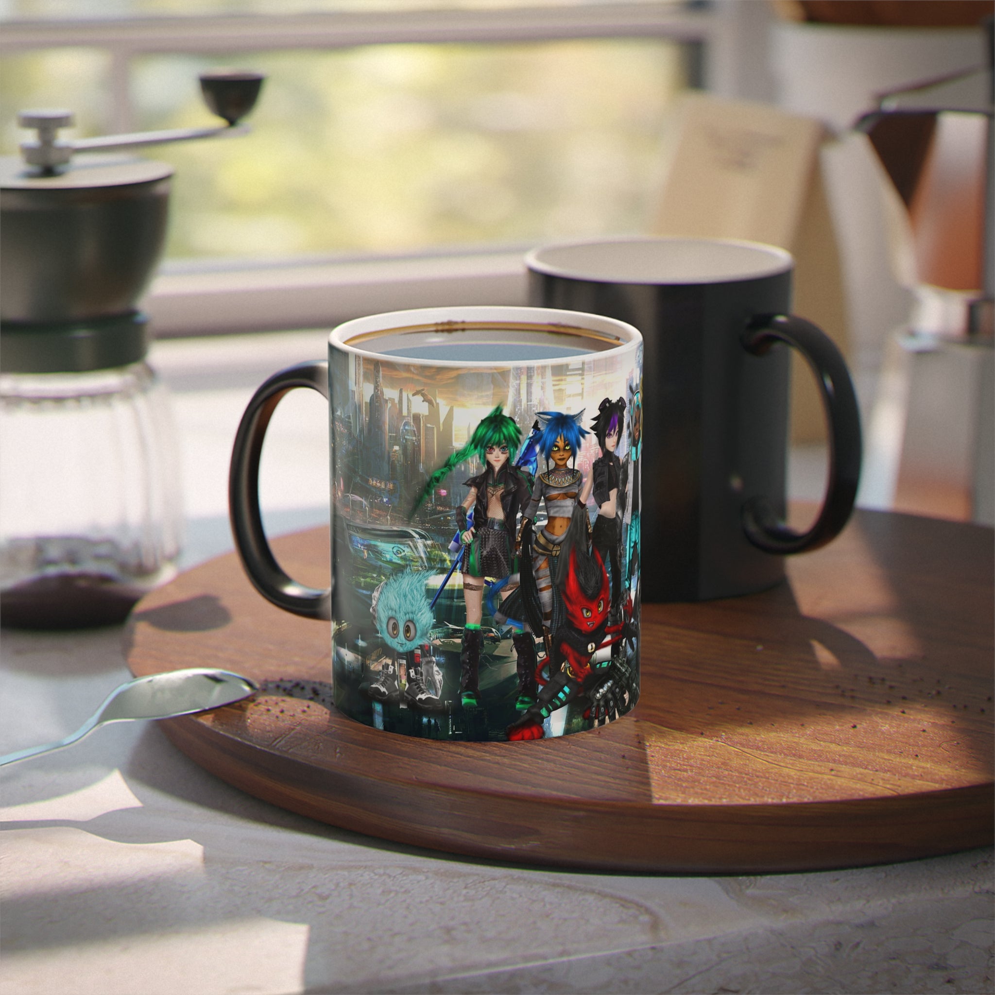 Magic Mug — Sycho Syndicate Semi Realistic Character Collage Heat-Change Coffee Mug