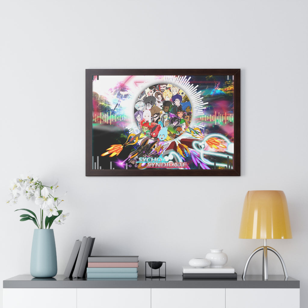 Framed Poster - Psychedelic Collage "Sycho Syndicate"