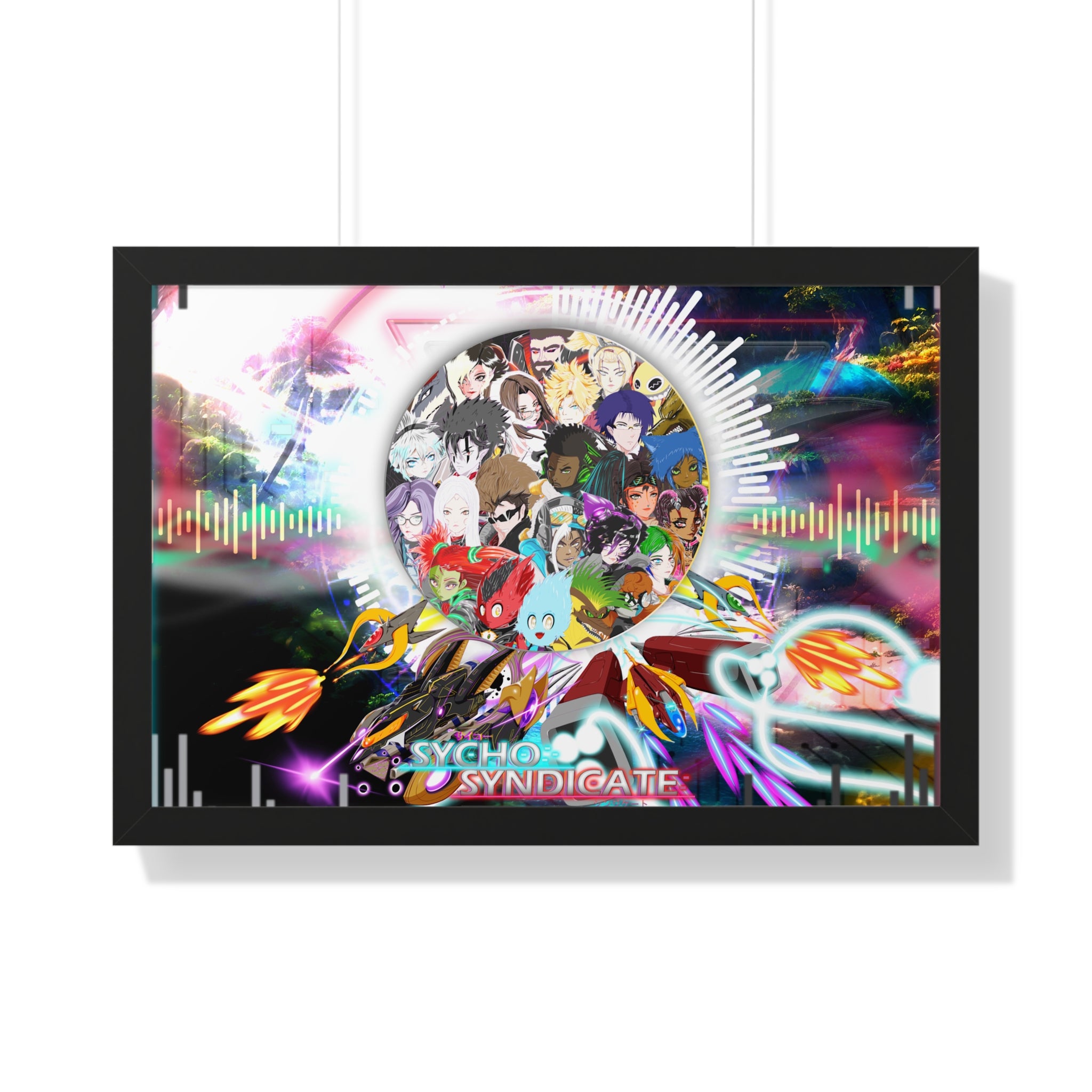 Framed Poster - Psychedelic Collage "Sycho Syndicate"