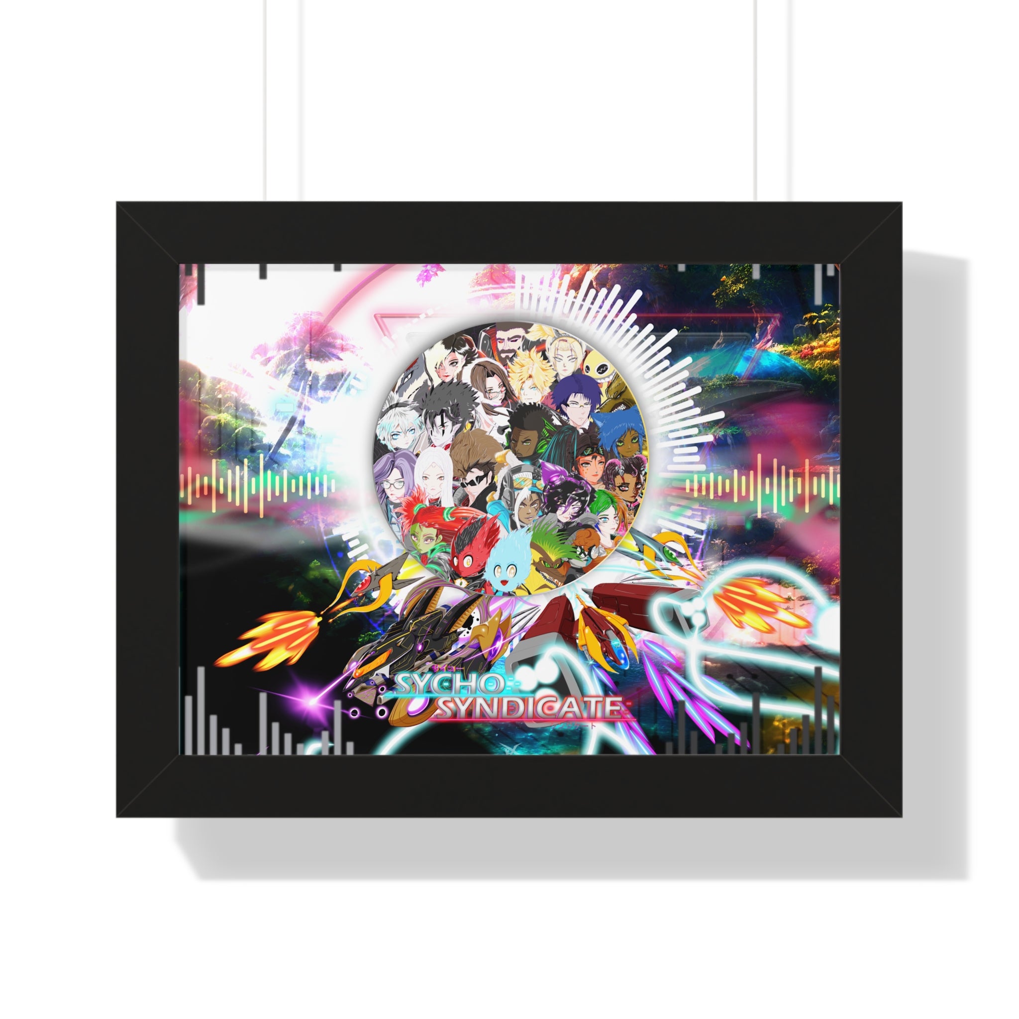 Framed Poster - Psychedelic Collage "Sycho Syndicate"