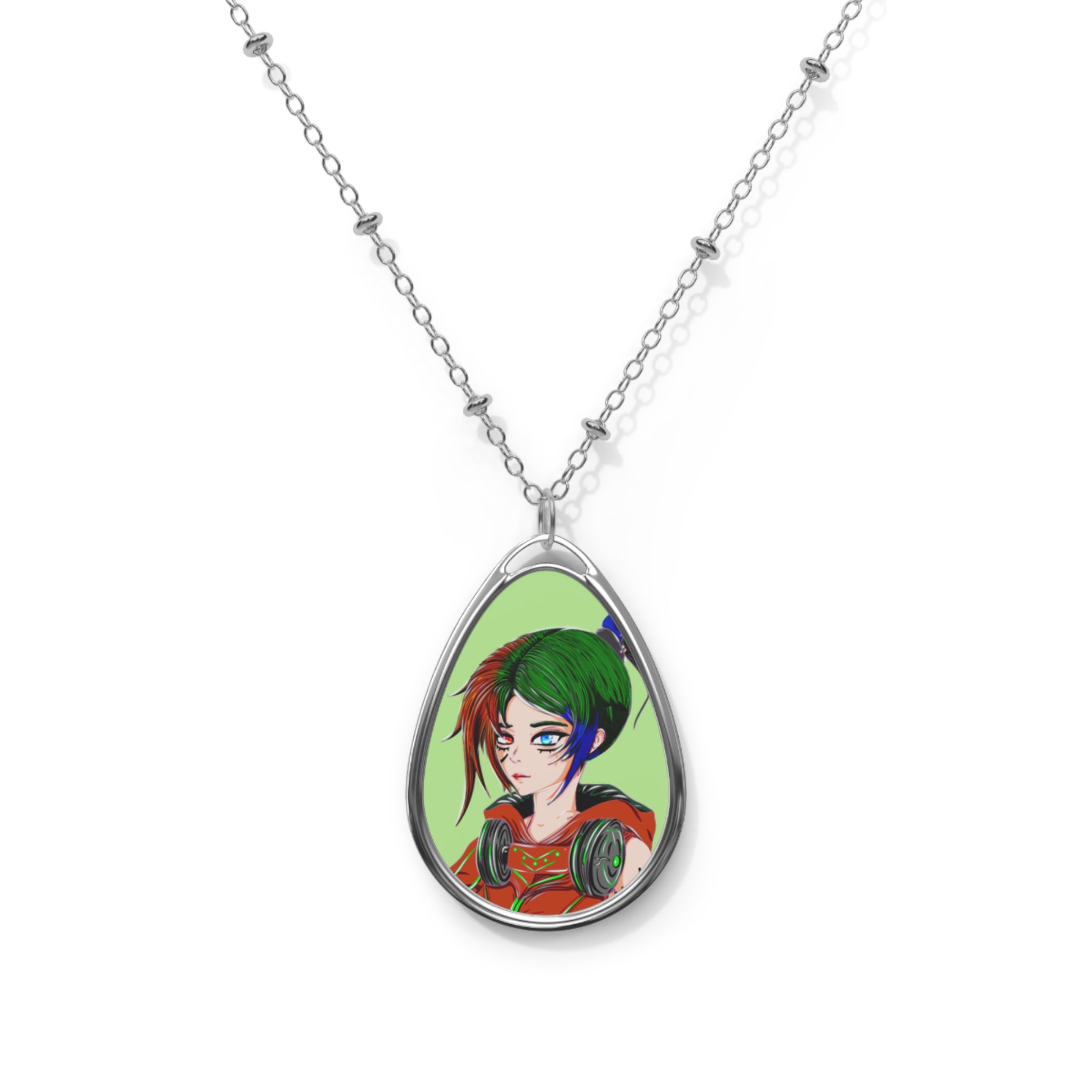 Portrait Oval Necklace — Alane Character Pendant