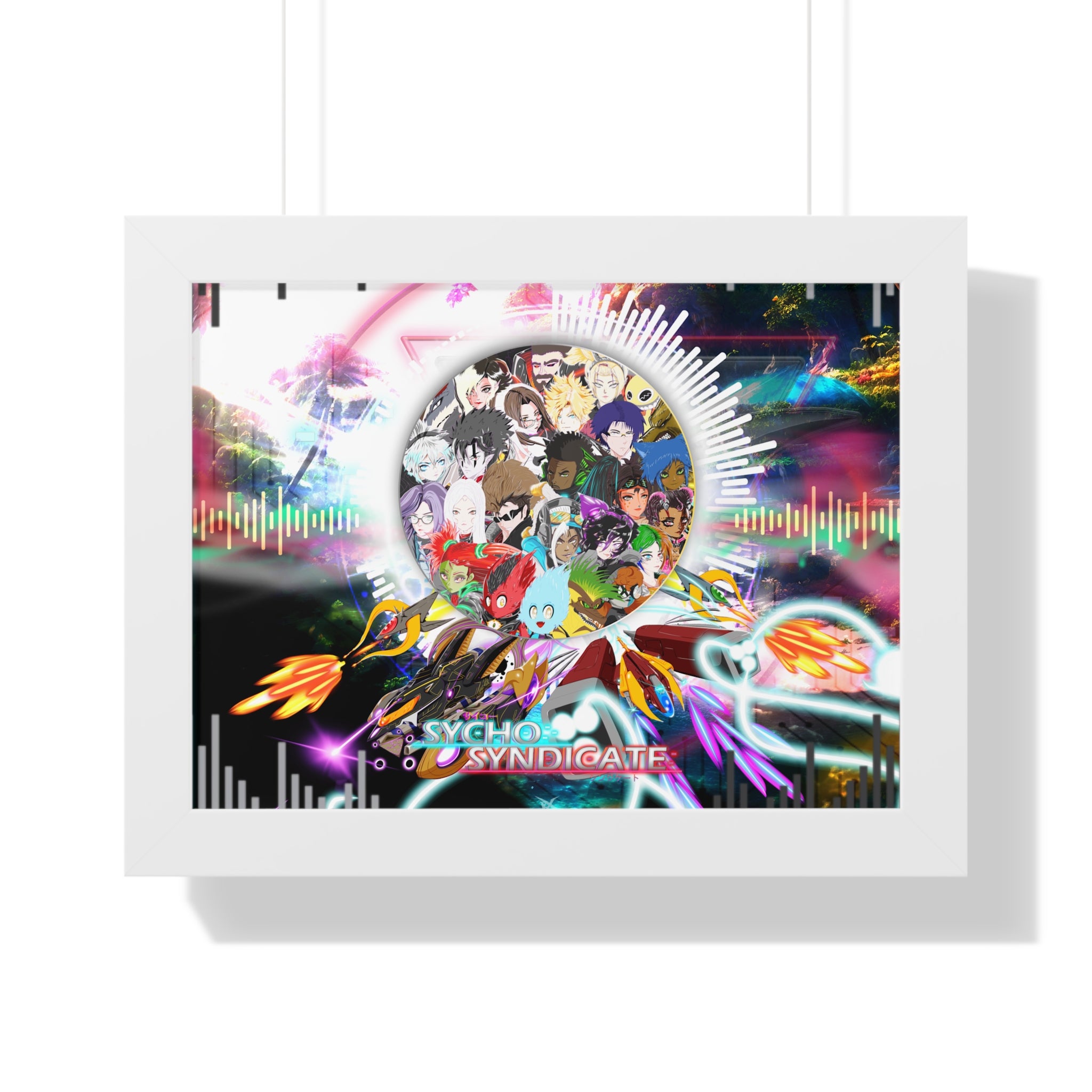 Framed Poster - Psychedelic Collage "Sycho Syndicate"