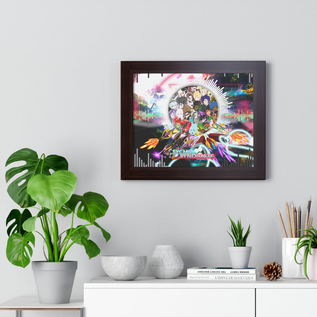 Framed Poster - Psychedelic Collage "Sycho Syndicate"