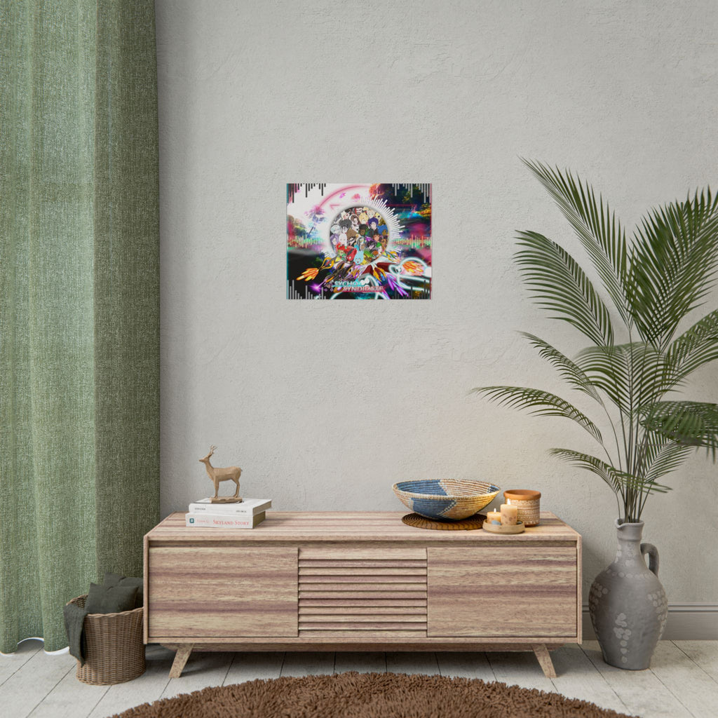 Rolled Poster — Psychedelic Anime Collage - Sycho Syndicate Visualizer Art Print