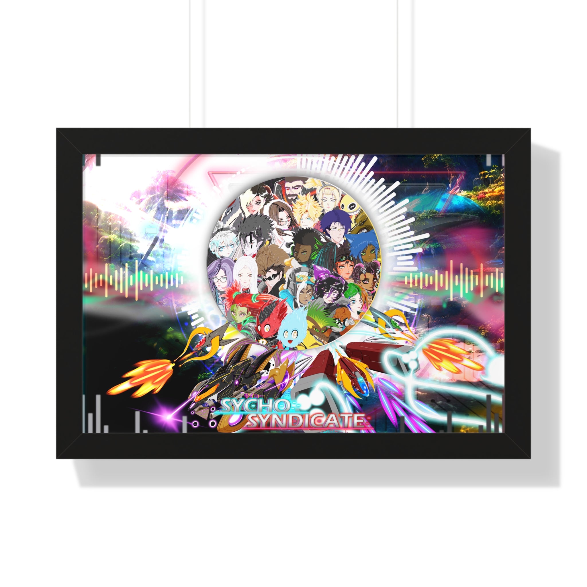 Framed Poster - Psychedelic Collage "Sycho Syndicate"