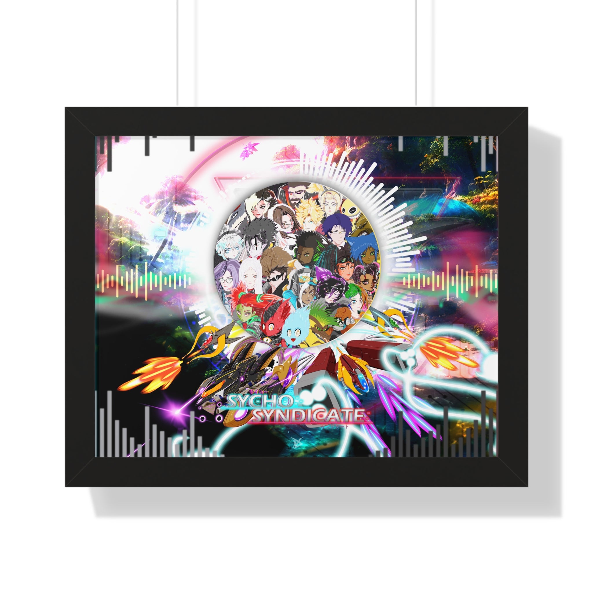Framed Poster - Psychedelic Collage "Sycho Syndicate"