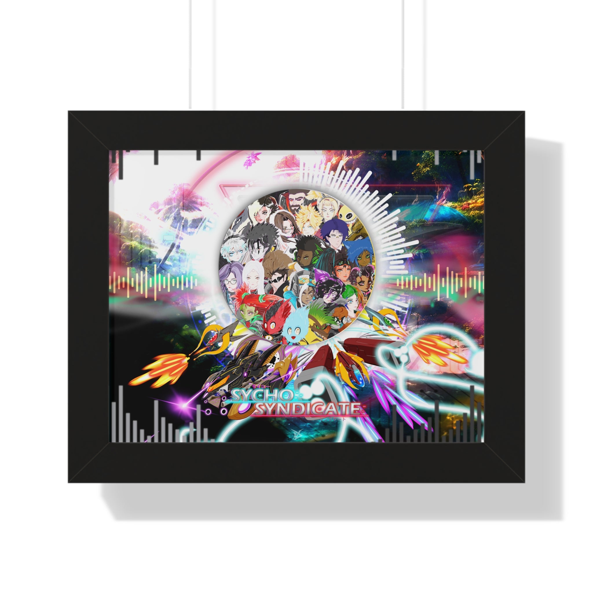 Framed Poster - Psychedelic Collage "Sycho Syndicate"