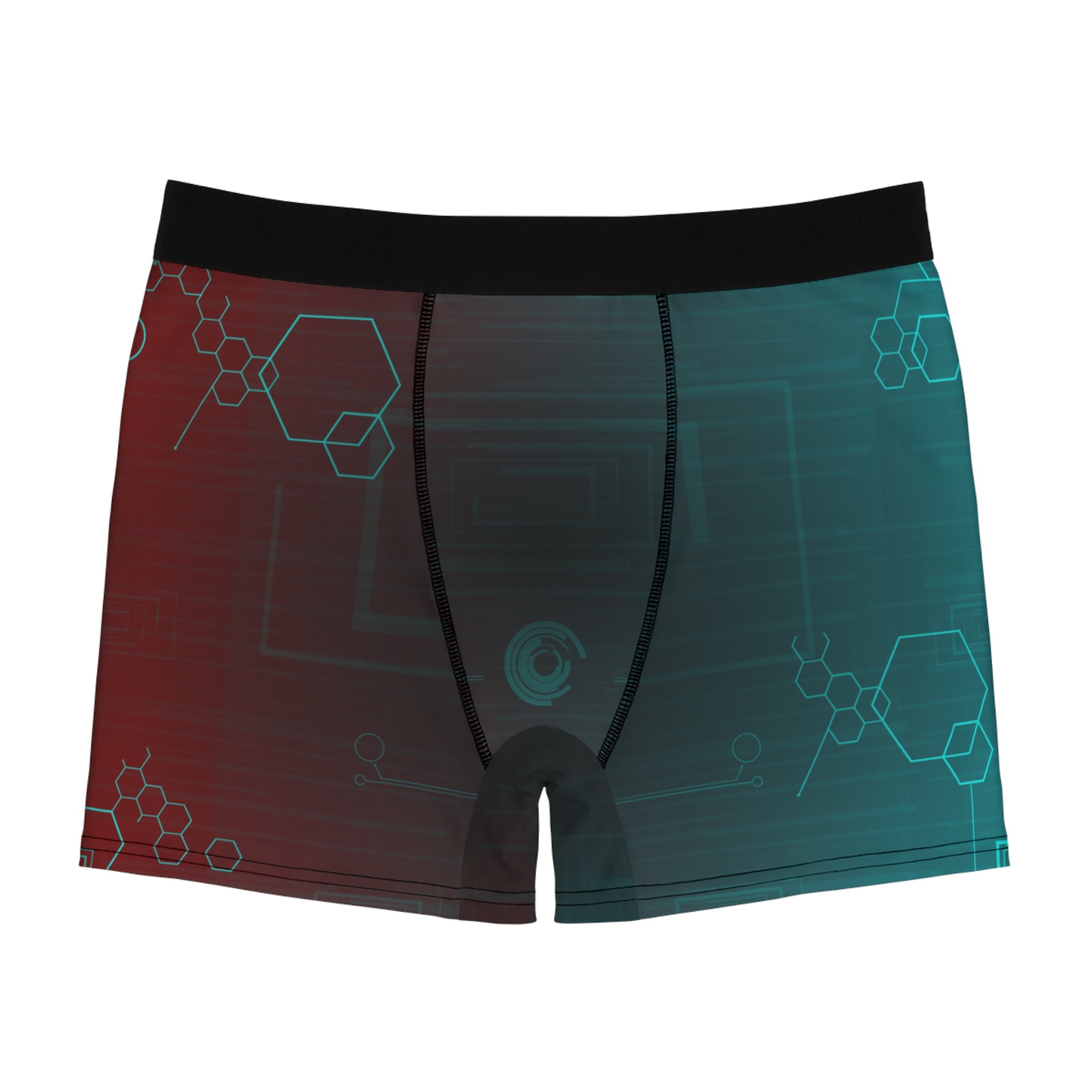 Tech Gradient Boxer Briefs — Molecular Circuit All-Over Print