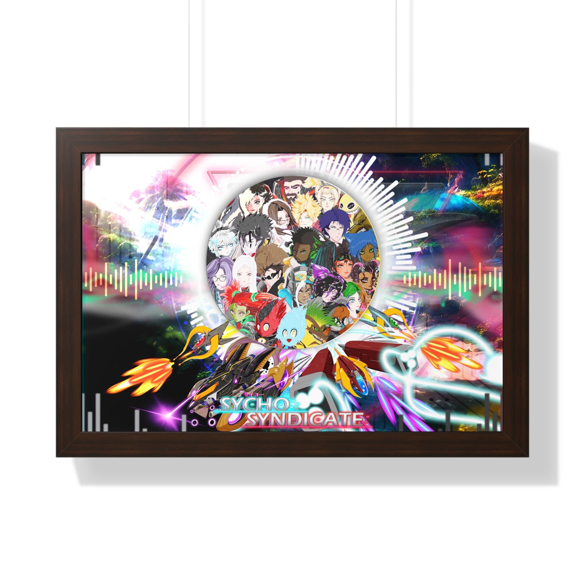 Framed Poster - Psychedelic Collage "Sycho Syndicate"
