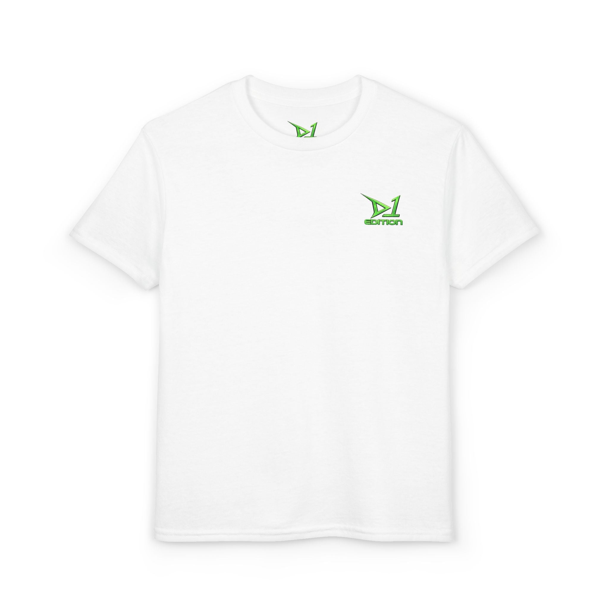 Youth T-Shirt — Green ‘D1 Edition’ Logo Chest Tee