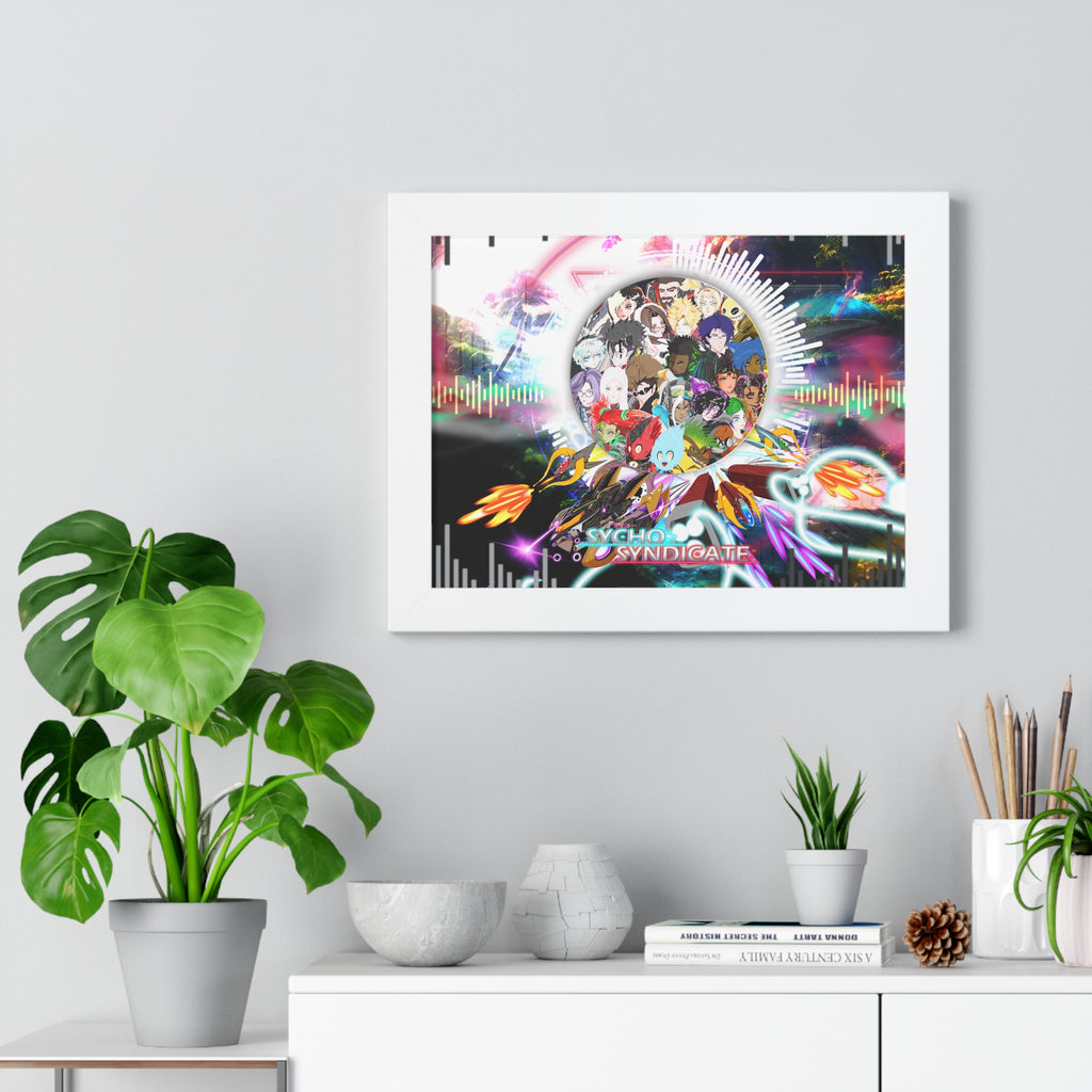 Framed Poster - Psychedelic Collage "Sycho Syndicate"