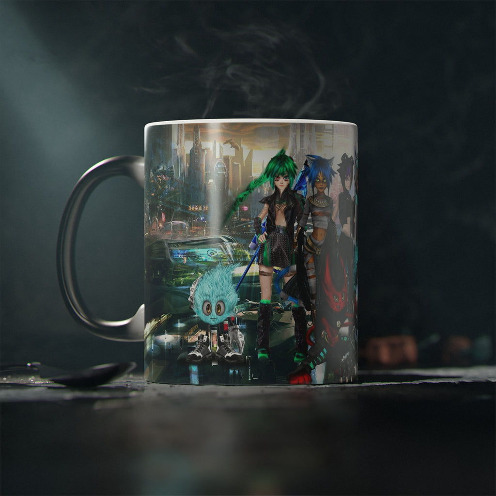 Magic Mug — Sycho Syndicate Semi Realistic Character Collage Heat-Change Coffee Mug