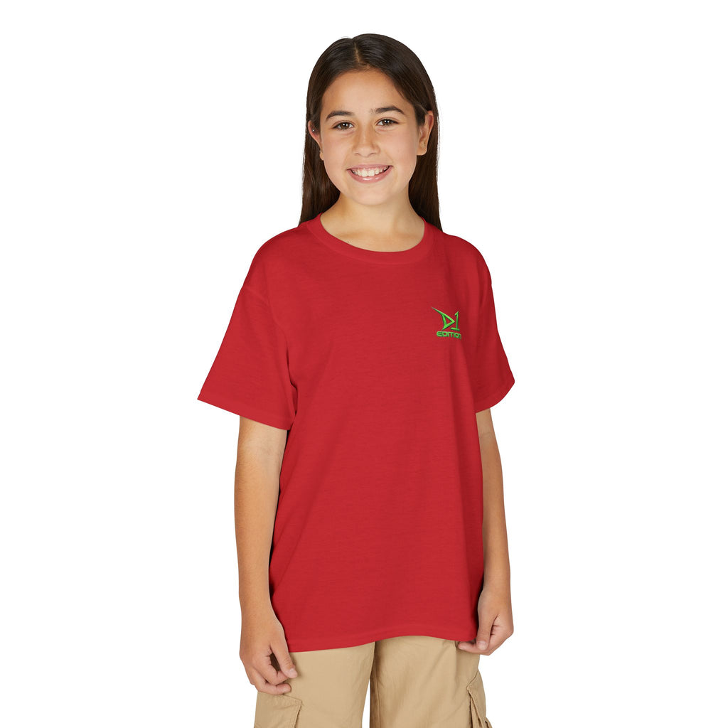 Youth T-Shirt — Green ‘D1 Edition’ Logo Chest Tee